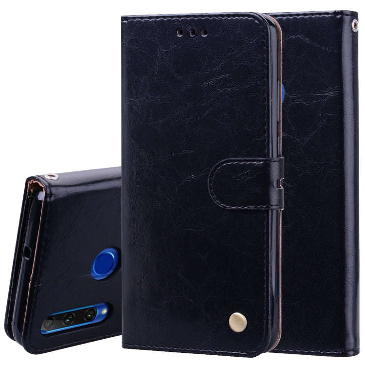 Business Style Oil Wax Texture Horizontal Flip Leather Case for Huawei Honor 10i, with Holder & C...