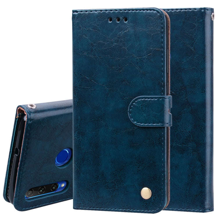 Business Style Oil Wax Texture Horizontal Flip Leather Case for Huawei Honor 10i, with Holder & C...