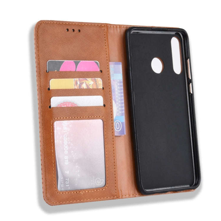 Magnetic Buckle Retro Crazy Horse Texture Horizontal Flip Leather Case for Huawei Honor 10i / 20i...