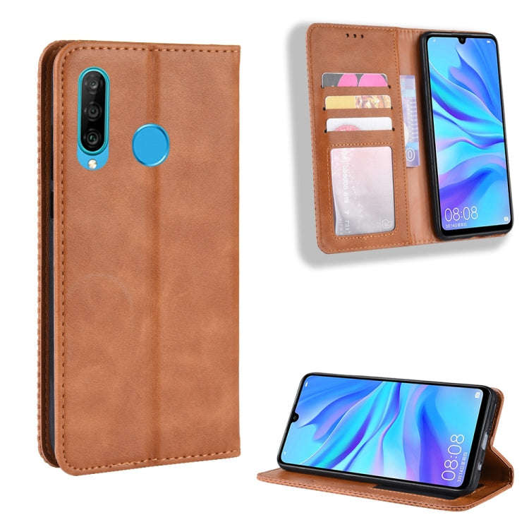 Magnetic Buckle Retro Crazy Horse Texture Horizontal Flip Leather Case for Huawei Honor 10i / 20i...