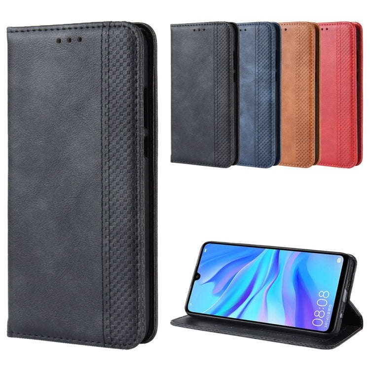 Magnetic Buckle Retro Crazy Horse Texture Horizontal Flip Leather Case for  Huawei Enjoy 9s (P Sm...