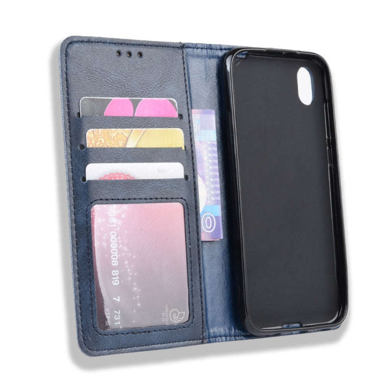 Magnetic Buckle Retro Crazy Horse Texture Horizontal Flip Leather Case for Huawei Y5 (2019), with...