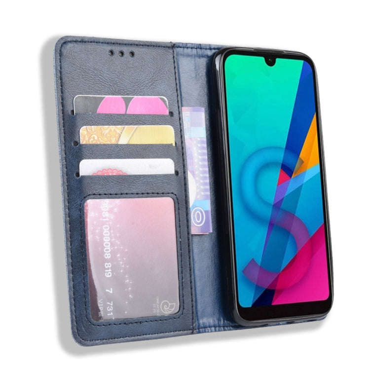 Magnetic Buckle Retro Crazy Horse Texture Horizontal Flip Leather Case for Huawei Y5 (2019), with...