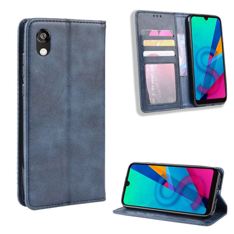 Magnetic Buckle Retro Crazy Horse Texture Horizontal Flip Leather Case for Huawei Y5 (2019), with...