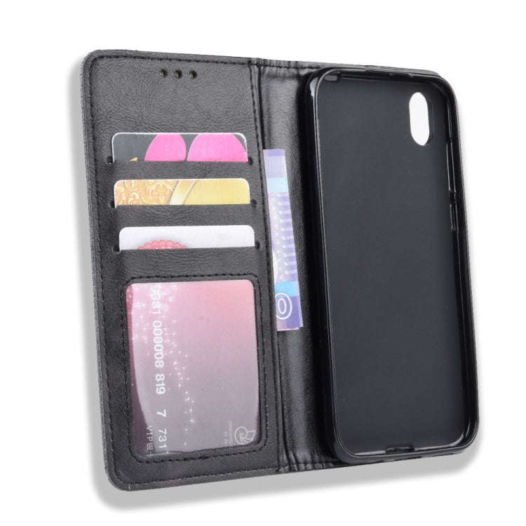 Magnetic Buckle Retro Crazy Horse Texture Horizontal Flip Leather Case for Huawei Honor 8S, with ...