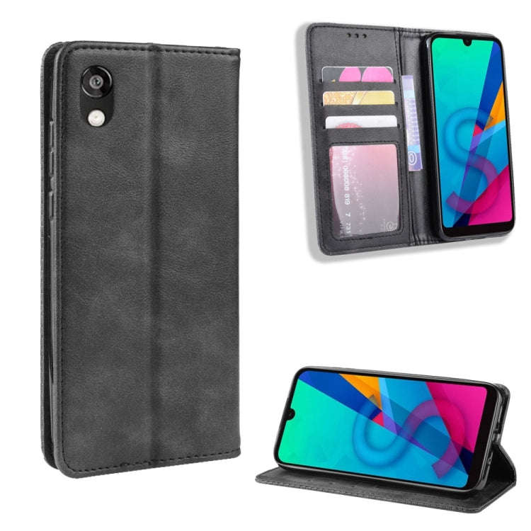 Magnetic Buckle Retro Crazy Horse Texture Horizontal Flip Leather Case for Huawei Honor 8S, with ...