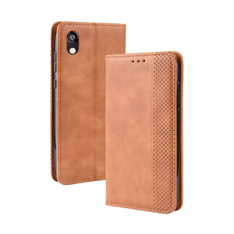 Magnetic Buckle Retro Crazy Horse Texture Horizontal Flip Leather Case for Huawei Honor 8S, with ...