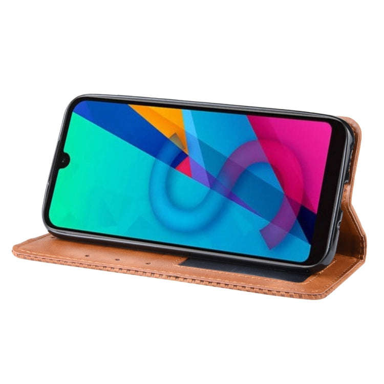 Magnetic Buckle Retro Crazy Horse Texture Horizontal Flip Leather Case for Huawei Honor 8S, with ...