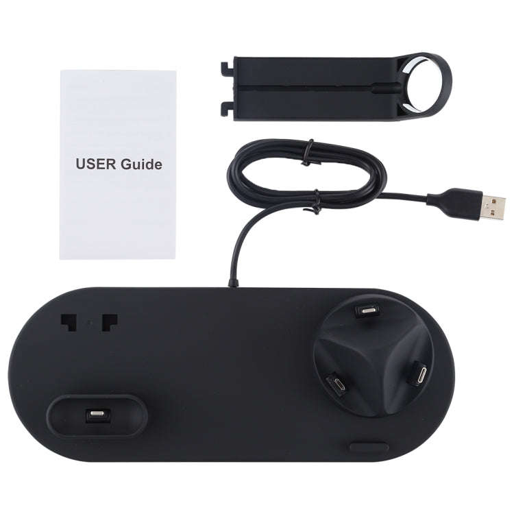 HQ-UD15 5 in 1 Micro USB + USB-C / Type-C + 8 Pin Interface Phone Charging Base with 8 Pin Earpho...