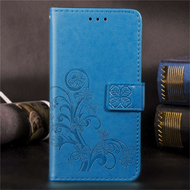 Lucky Clover Pressed Flowers Pattern Leather Case for Huawei Honor 9X Pro, with Holder & Card Slo...