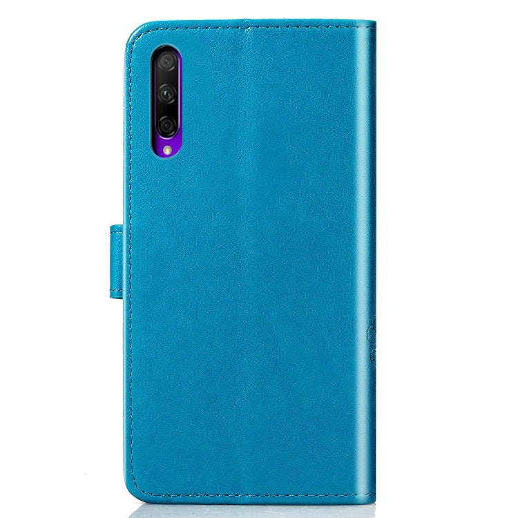 Lucky Clover Pressed Flowers Pattern Leather Case for Huawei Honor 9X Pro, with Holder & Card Slo...