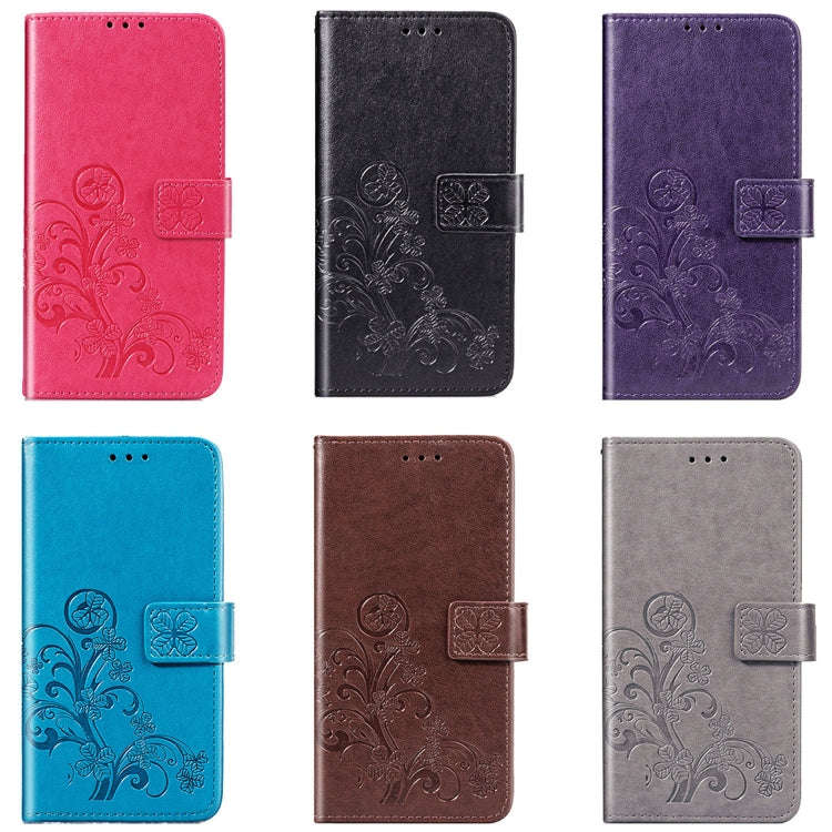 Lucky Clover Pressed Flowers Pattern Leather Case for Huawei Honor 9X Pro, with Holder & Card Slo...