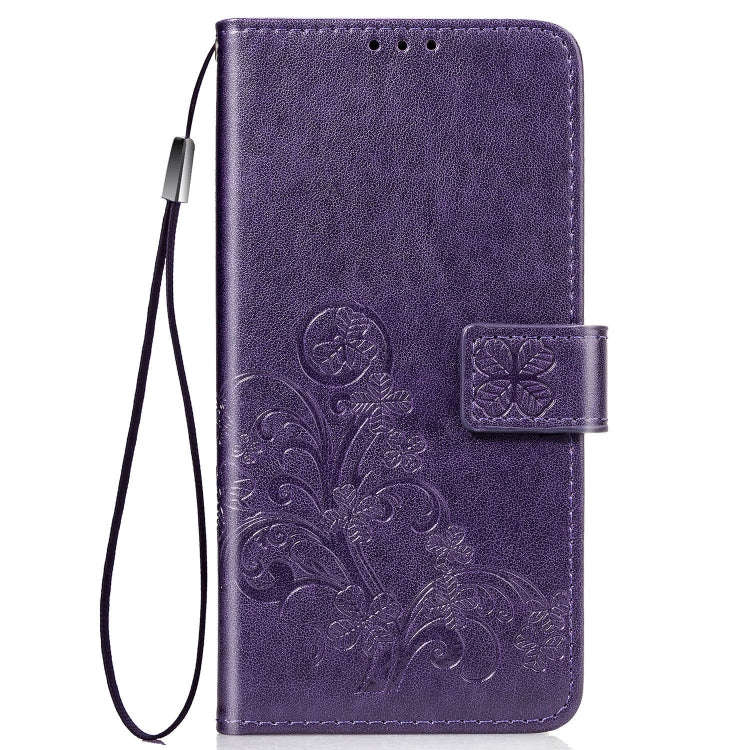 Lucky Clover Pressed Flowers Pattern Leather Case for Huawei Honor 9X Pro, with Holder & Card Slo...