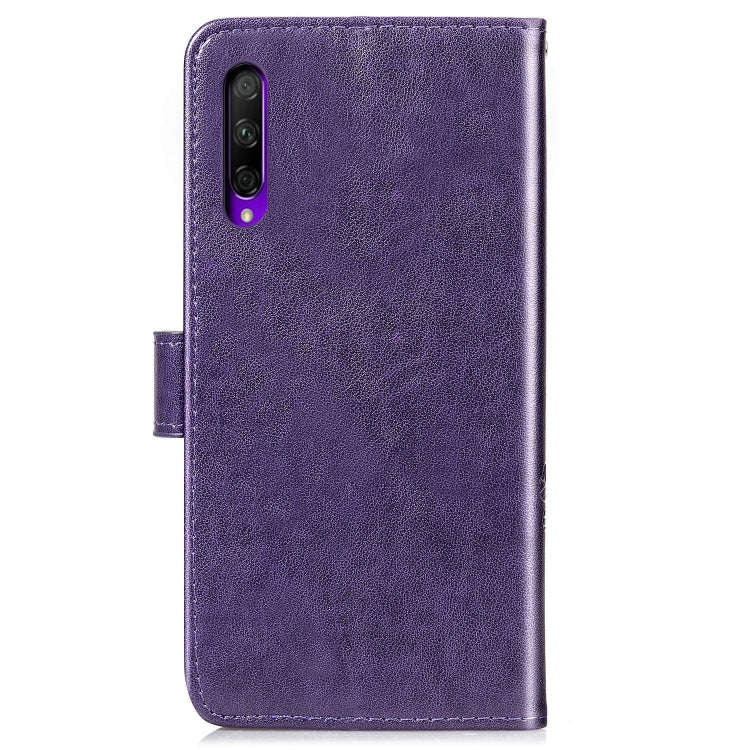 Lucky Clover Pressed Flowers Pattern Leather Case for Huawei Honor 9X Pro, with Holder & Card Slo...