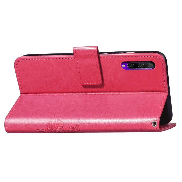 Lucky Clover Pressed Flowers Pattern Leather Case for Huawei Honor 9X Pro, with Holder & Card Slo...