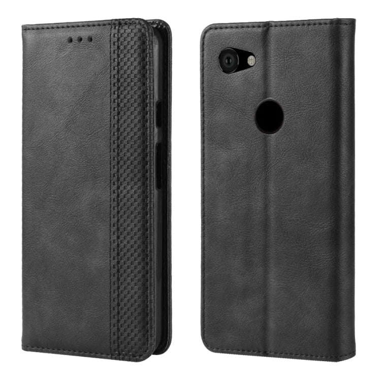 Magnetic Buckle Retro Crazy Horse Texture Horizontal Flip Leather Case for Google Pixel 3a , with...