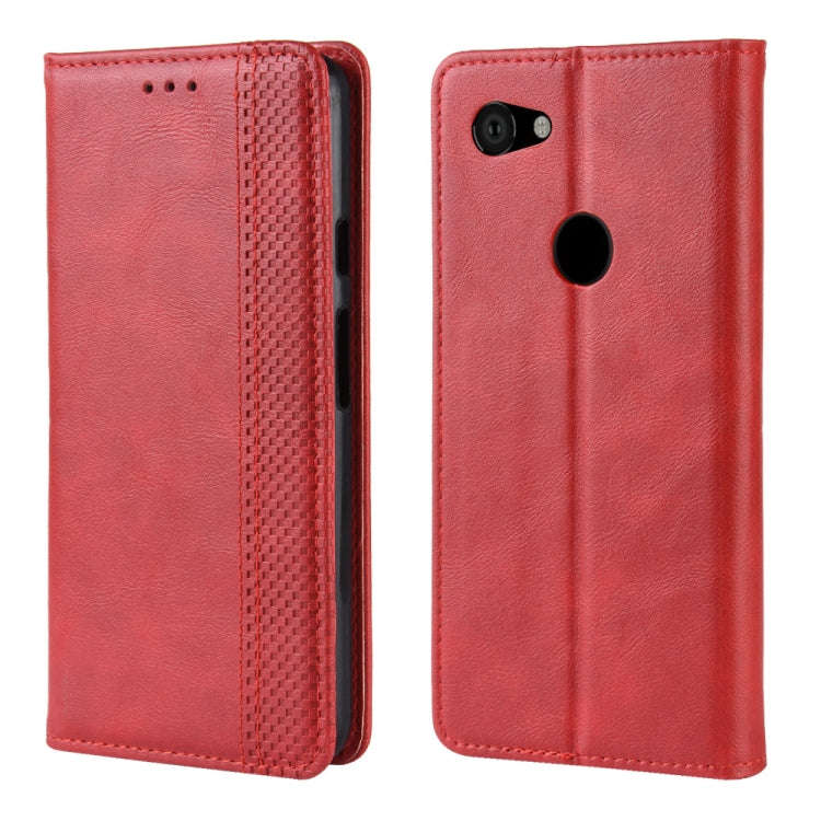 Magnetic Buckle Retro Crazy Horse Texture Horizontal Flip Leather Case for Google Pixel 3a , with...