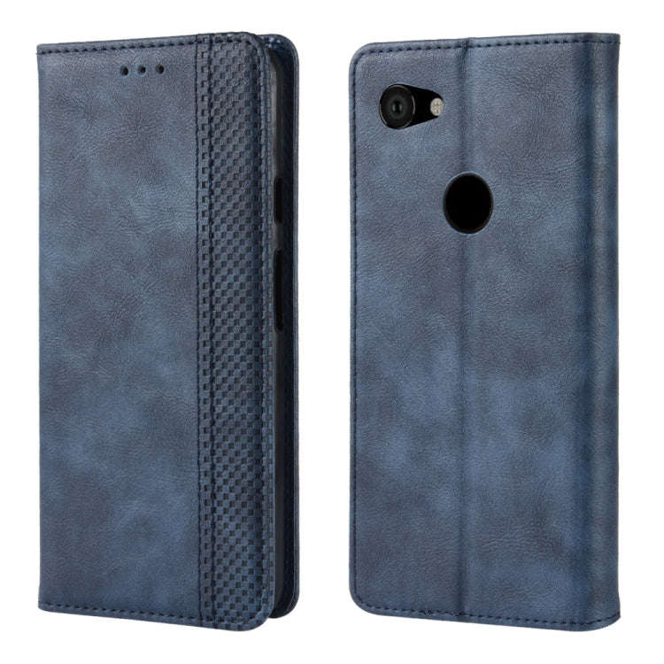 Magnetic Buckle Retro Crazy Horse Texture Horizontal Flip Leather Case for Google Pixel 3a XL , w...