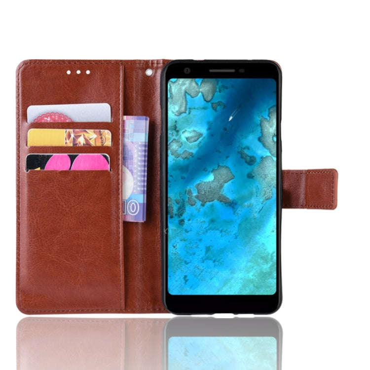 Retro Crazy Horse Texture Horizontal Flip Leather Case for Google Pixel 3a, with Holder & Card Sl...