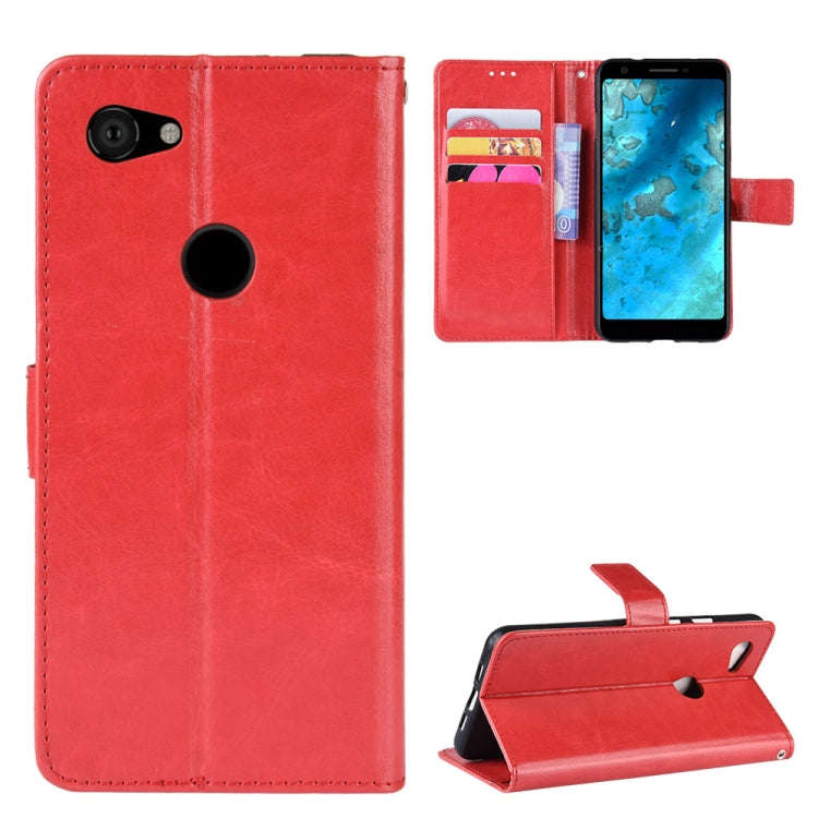 Retro Crazy Horse Texture Horizontal Flip Leather Case for Google Pixel 3a XL  , with Holder & Ca...