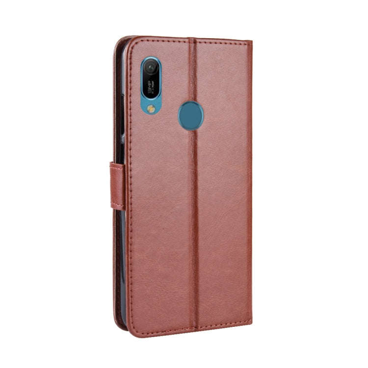 Retro Crazy Horse Texture Horizontal Flip Leather Case for Huawei Y6 (2019), with Holder & Card S...