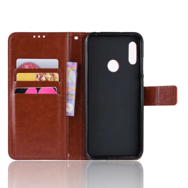 Retro Crazy Horse Texture Horizontal Flip Leather Case for Huawei Y6 (2019), with Holder & Card S...