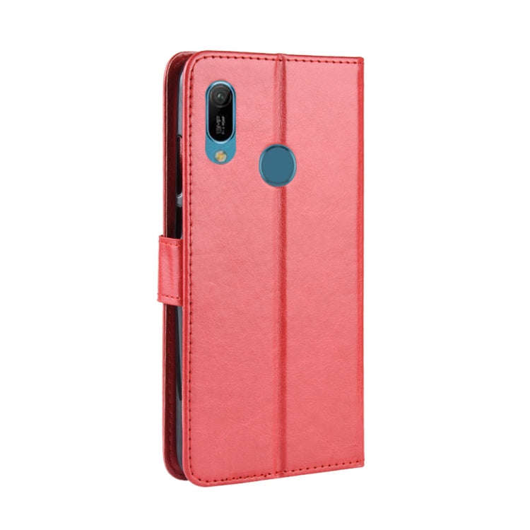 Retro Crazy Horse Texture Horizontal Flip Leather Case for Huawei Y6 (2019), with Holder & Card S...