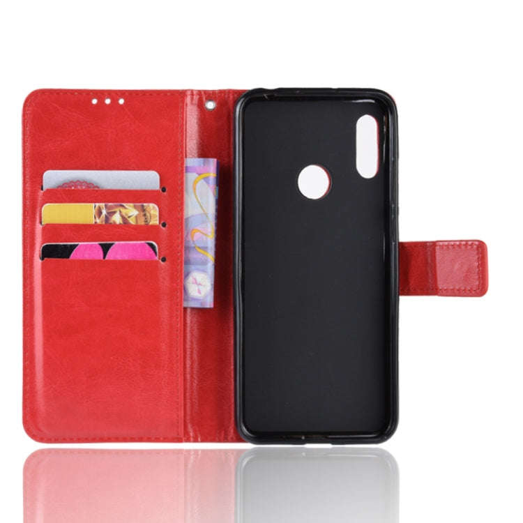 Retro Crazy Horse Texture Horizontal Flip Leather Case for Huawei Y6 (2019), with Holder & Card S...