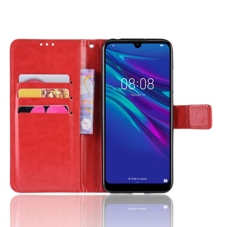 Retro Crazy Horse Texture Horizontal Flip Leather Case for Huawei Y6 (2019), with Holder & Card S...