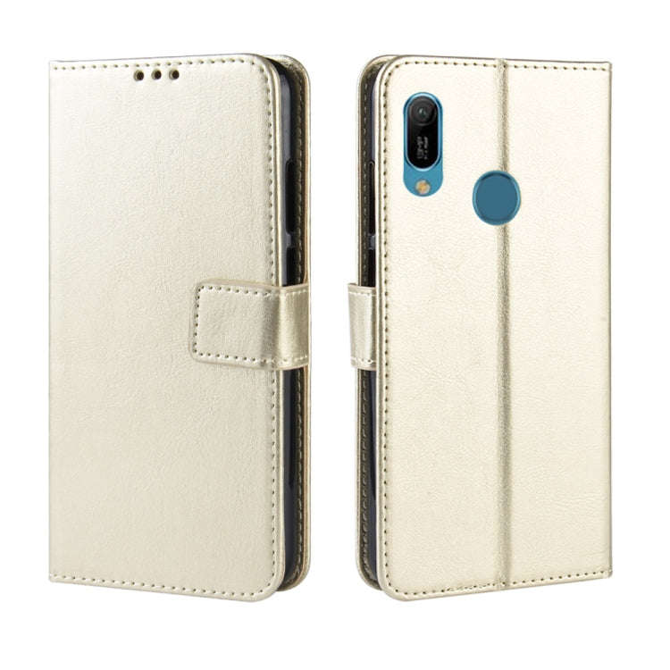 Retro Crazy Horse Texture Horizontal Flip Leather Case for Huawei Y6 (2019), with Holder & Card S...