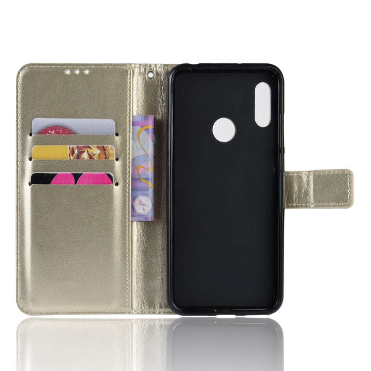 Retro Crazy Horse Texture Horizontal Flip Leather Case for Huawei Y6 (2019), with Holder & Card S...