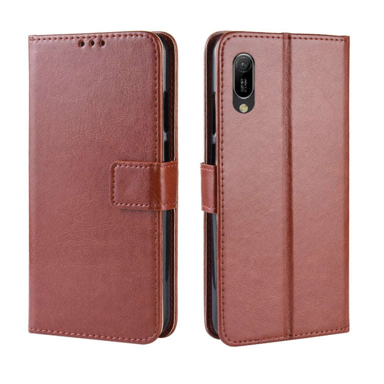 Retro Crazy Horse Texture Horizontal Flip Leather Case for Huawei Y6 Pro (2019), with Holder & Ca...