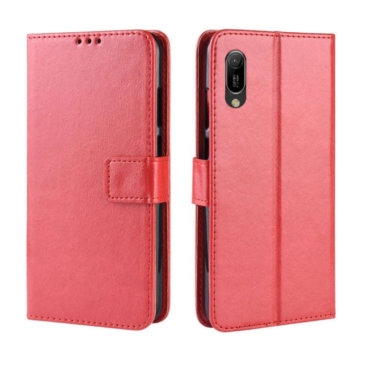 Retro Crazy Horse Texture Horizontal Flip Leather Case for Huawei Y6 Pro (2019), with Holder & Ca...