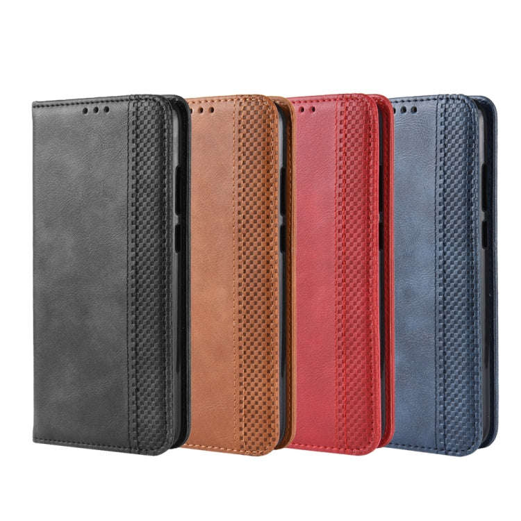 Magnetic Buckle Retro Crazy Horse Texture Horizontal Flip Leather Case for Huawei Y6 (2019), with...