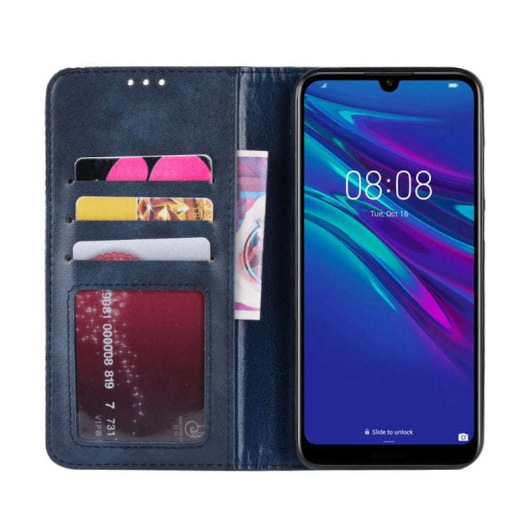 Magnetic Buckle Retro Crazy Horse Texture Horizontal Flip Leather Case for Huawei Y6 (2019), with...