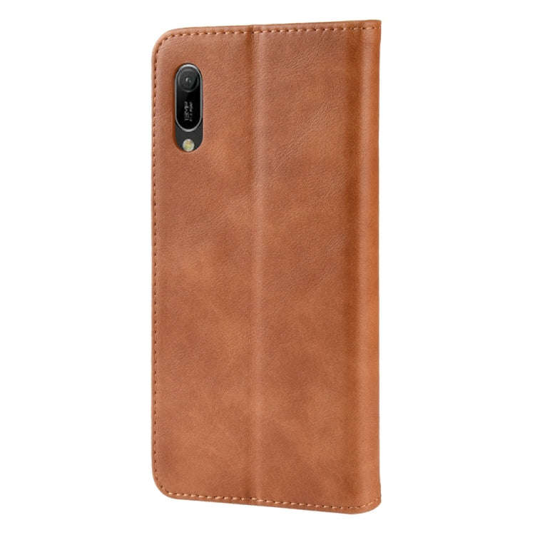 Magnetic Buckle Retro Crazy Horse Texture Horizontal Flip Leather Case for Huawei Y6 Pro (2019)  ...