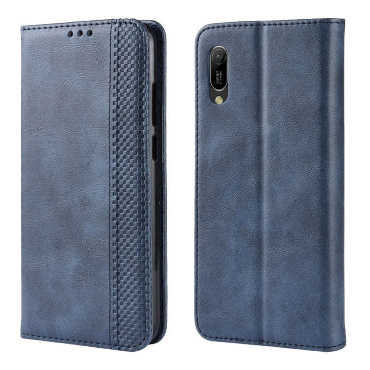Magnetic Buckle Retro Crazy Horse Texture Horizontal Flip Leather Case for Huawei Y6 Pro (2019)  ...