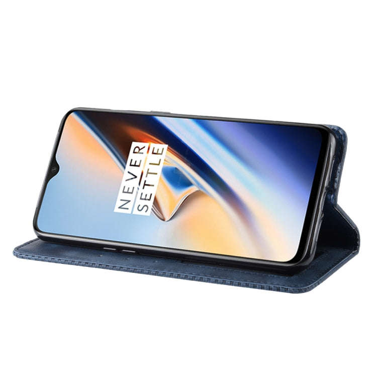 Magnetic Buckle Retro Crazy Horse Texture Horizontal Flip Leather Case for OnePlus 7, with Holder...