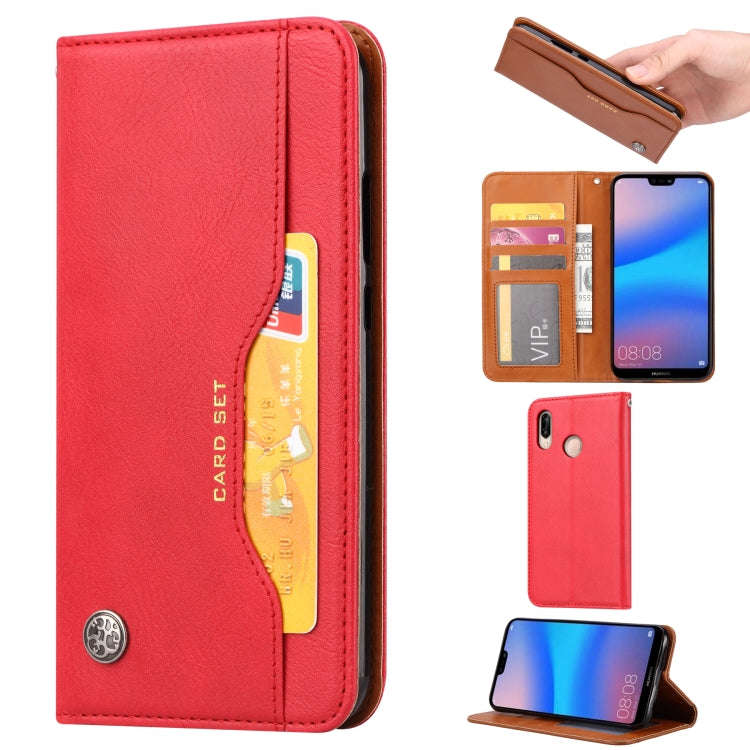 Knead Skin Texture Horizontal Flip Leather Case for Huawei Enjoy 9 Plus / Y9 2019, with Photo Fra...