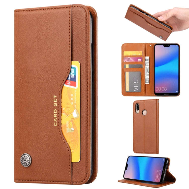 Knead Skin Texture Horizontal Flip Leather Case for Huawei Enjoy 9 Plus / Y9 2019, with Photo Fra...