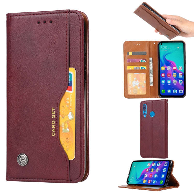 Knead Skin Texture Horizontal Flip Leather Case for Huawei nova 4, with Photo Frame & Holder & Ca...