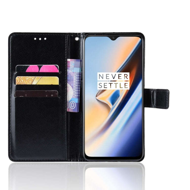 Retro Crazy Horse Texture Horizontal Flip Leather Case for OnePlus 7, with Holder & Card Slots & ...