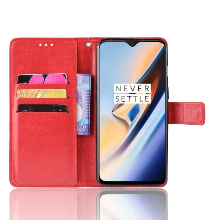 Retro Crazy Horse Texture Horizontal Flip Leather Case for OnePlus 7, with Holder & Card Slots & ...