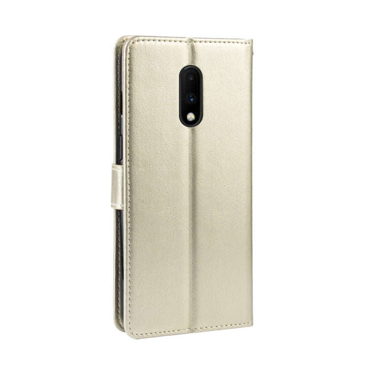Retro Crazy Horse Texture Horizontal Flip Leather Case for OnePlus 7, with Holder & Card Slots & ...