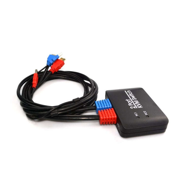 2 Ports USB HDMI KVM Switch Switcher with Cable for Monitor, Keyboard, Mouse, HDMI Switch, Suppor...