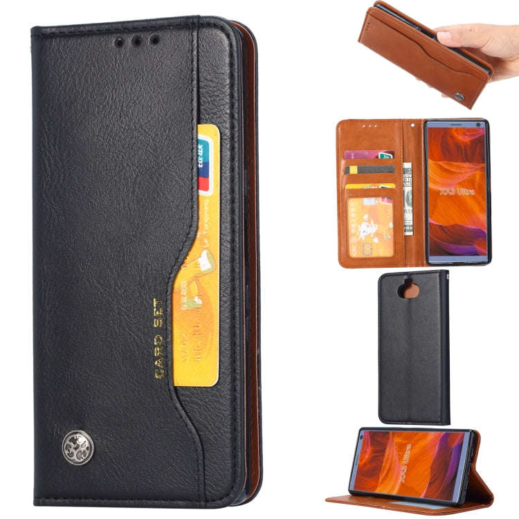 Knead Skin Texture Horizontal Flip Leather Case for Sony Xperia 10, with Photo Frame & Holder & C...