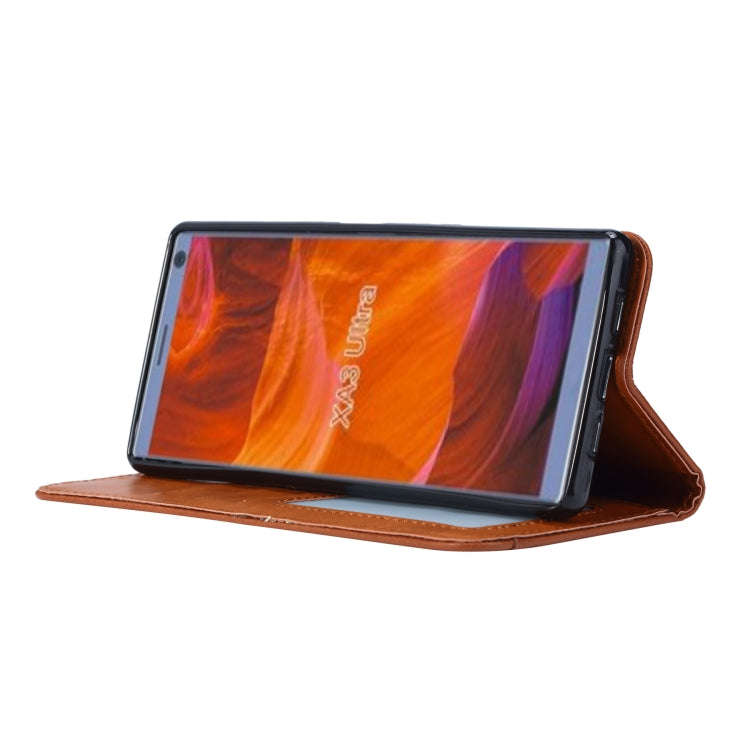 Knead Skin Texture Horizontal Flip Leather Case for Sony Xperia 10, with Photo Frame & Holder & C...