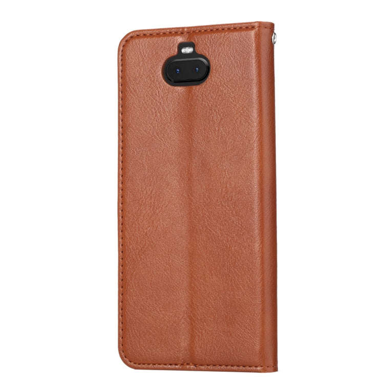 Knead Skin Texture Horizontal Flip Leather Case for Sony Xperia 10, with Photo Frame & Holder & C...
