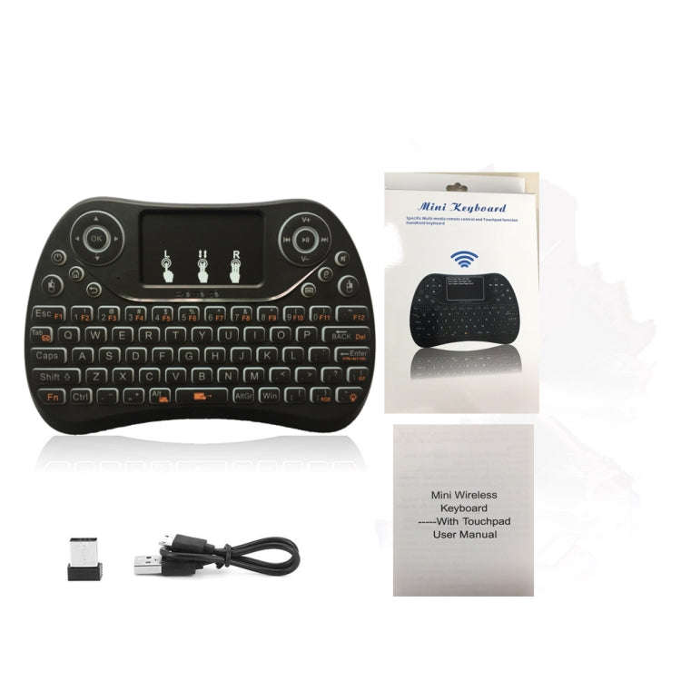 I8 Max 2.4GHz Mini Wireless Keyboard with Touchpad Rechargeable Fly Air Mouse Smart Game 7-color ...