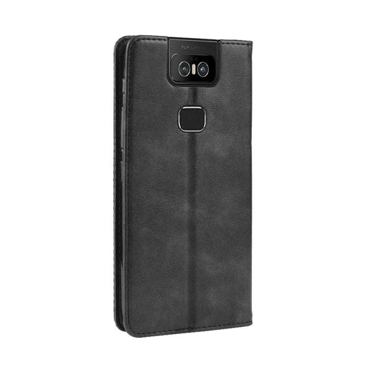 Magnetic Buckle Retro Crazy Horse Texture Horizontal Flip Leather Case for Asus Zenfone 6 ZS630KL...